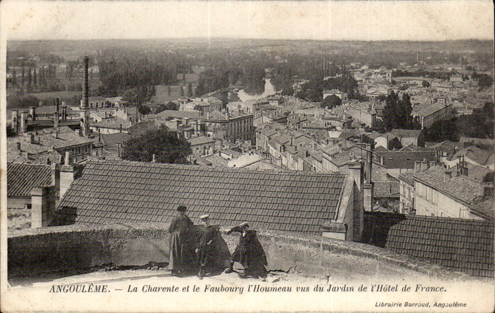 Angoulême CPA Charente und der Vorort Houmeau gesehen vom Garten des Hotels von Frankreich