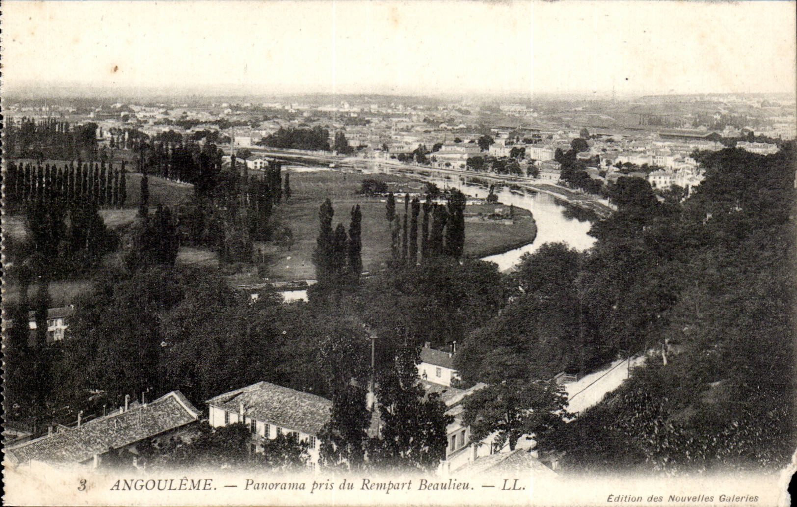 Panorama Angoulême-CPA genommen vom Beaulieurampart