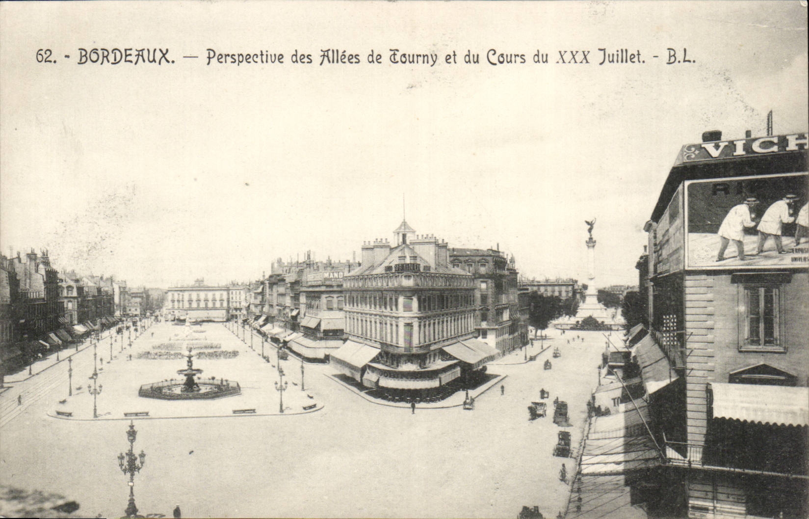 Bordeaux CPA View of the alleys of Tourny and the course of July XXX