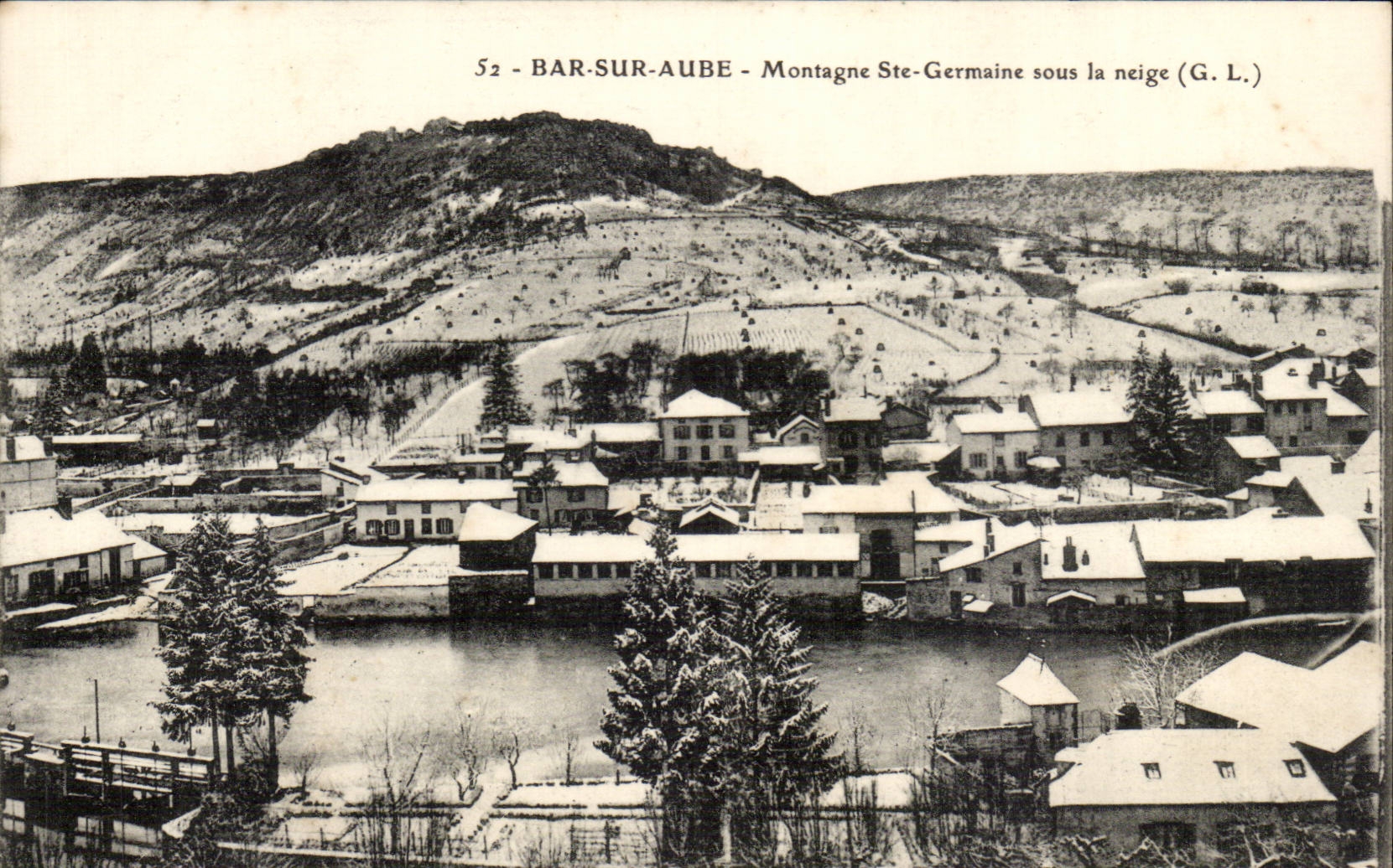 Stab auf Paddel CPA Montaghe deutsche Co unter Schnee