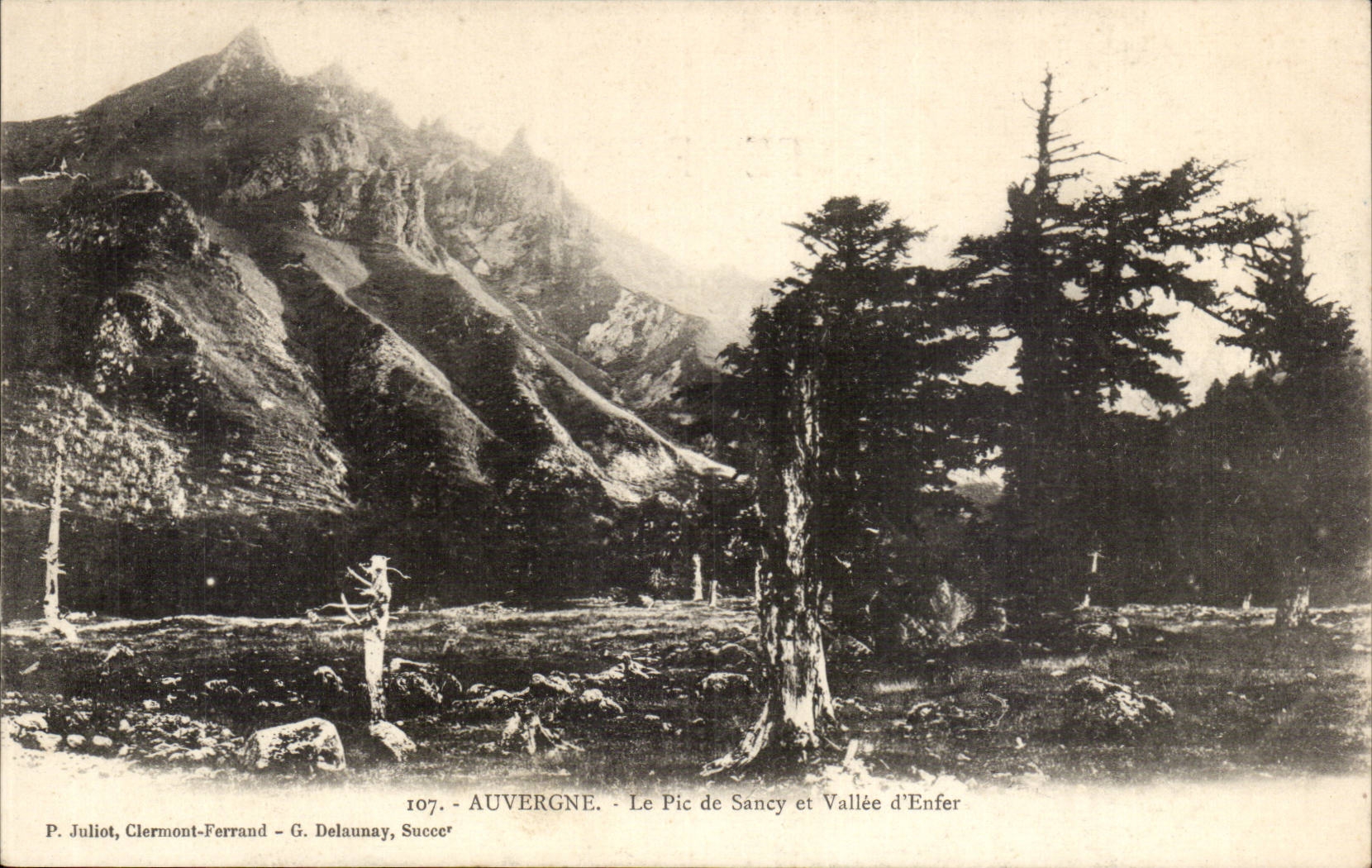 Auvergne CPA the peak of Sancy and valley of hell