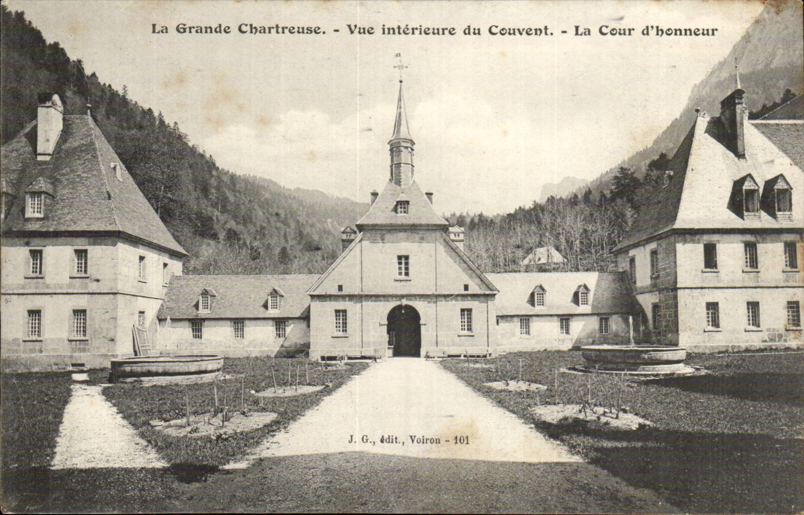 Grosser Chartreuse CPA gesehener Innenraum des Klosters das courd der Ehre