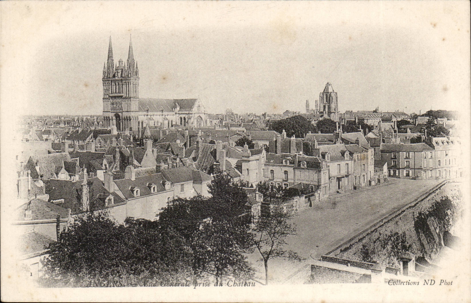 Angers CPA View taken of the castle