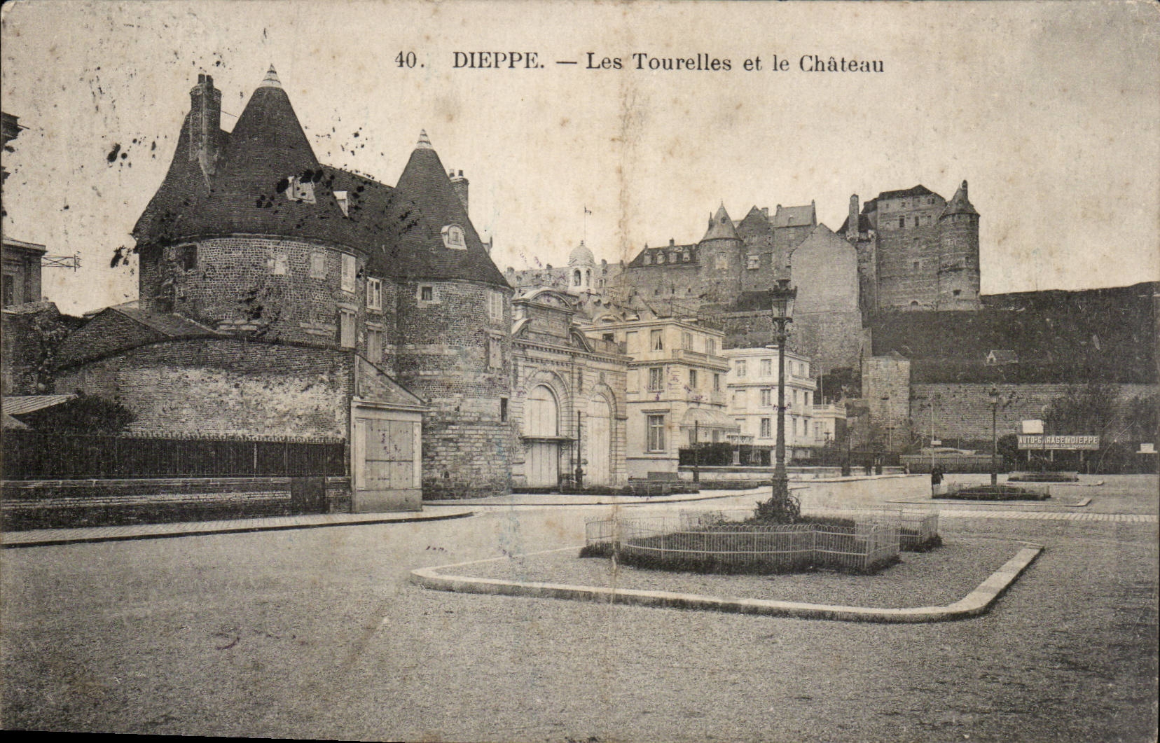 Dieppe CPA Drehkopfe und das Schloss