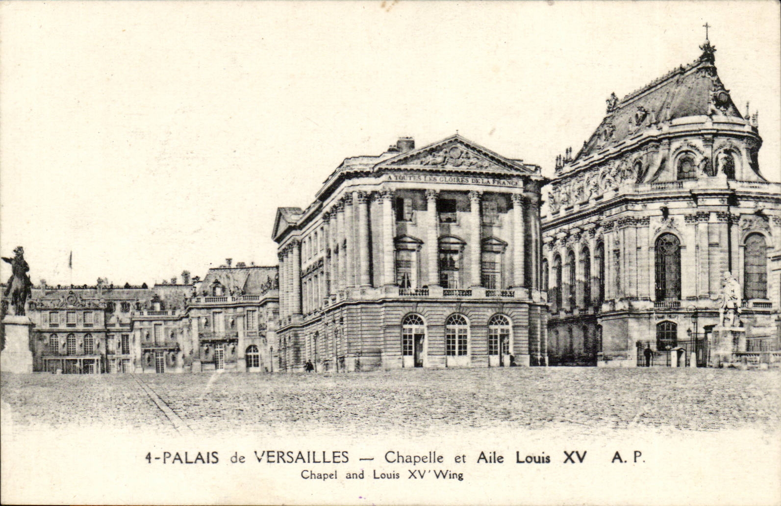 Palais de Versailles CPA chapelle et aile Louis XV
