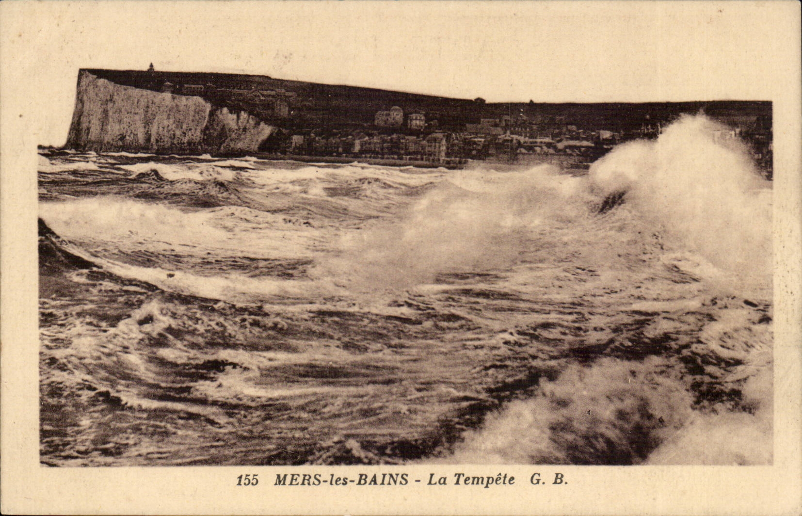 Seas les Bains CPA the storm