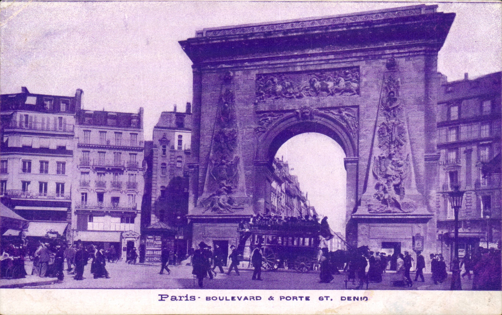 Paris CPA Boulevard et porte St DEnis