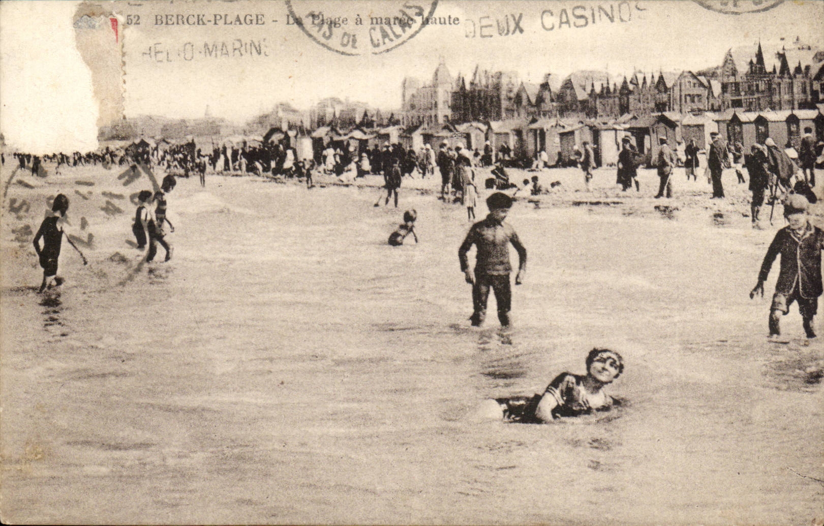 Berck Plage CPA the beach has high tide