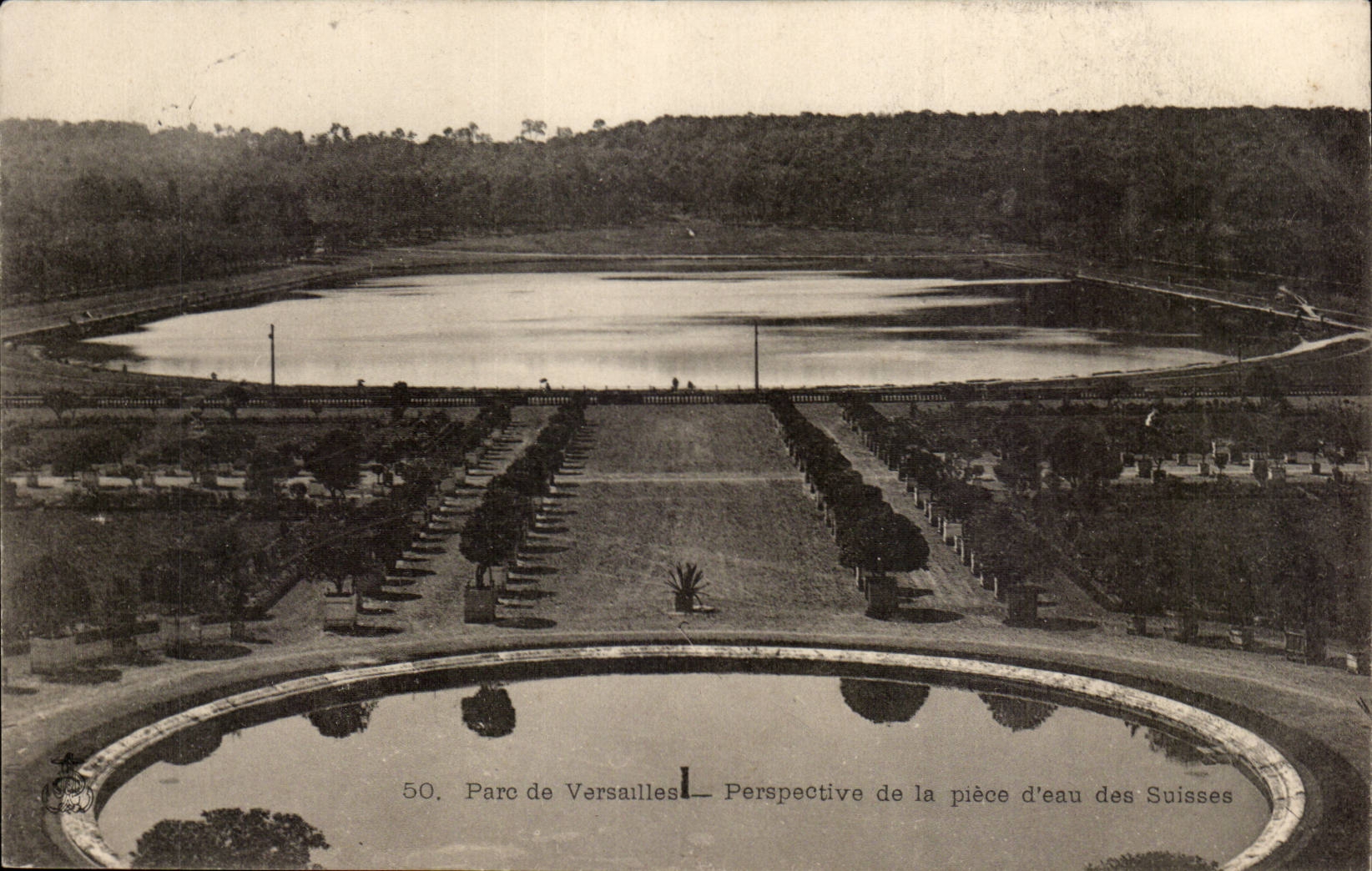 Parc de VErsailles CPA Perspective de la piece d'eau des Suisses