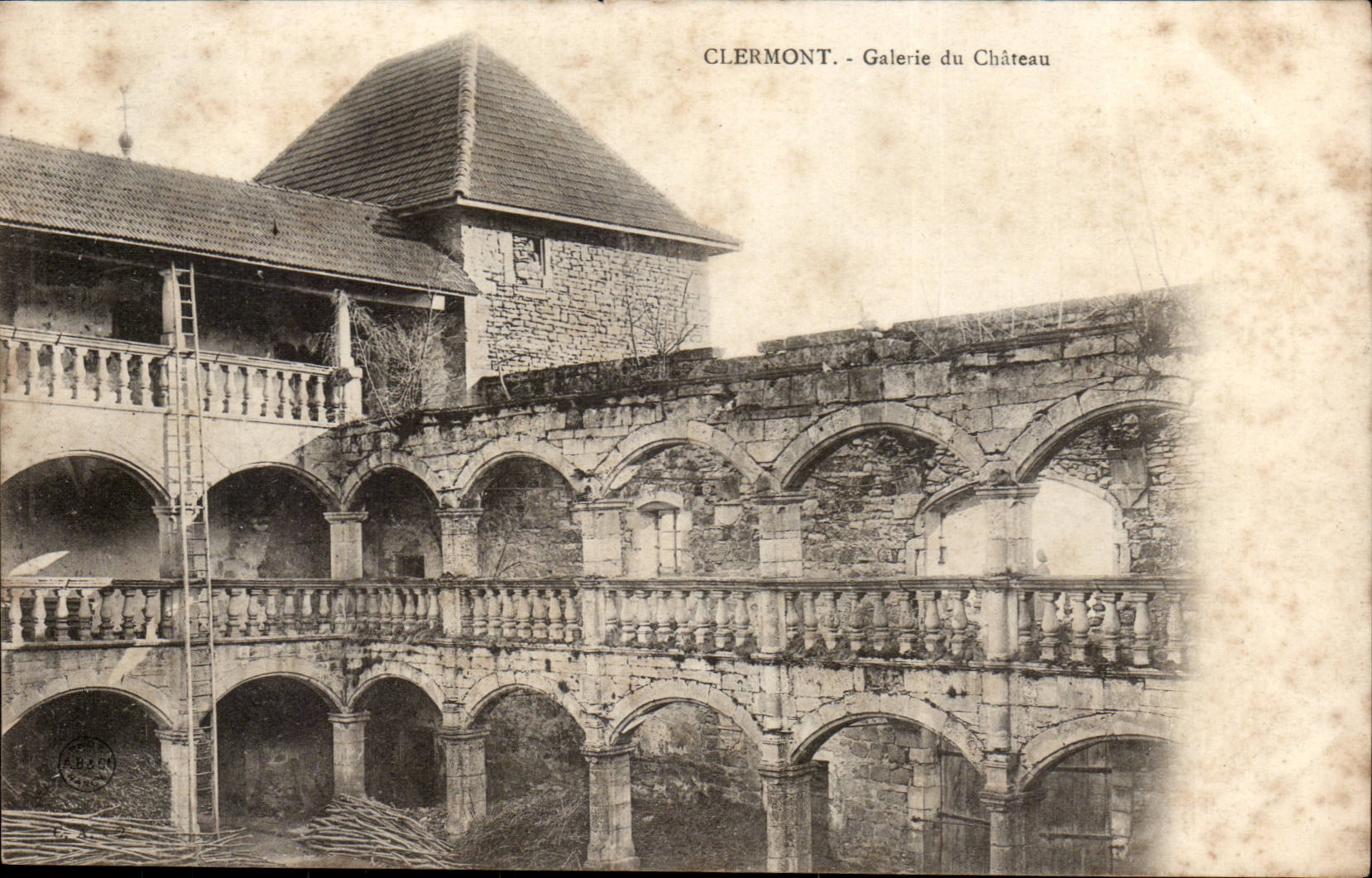 Clermont CPA Gallery of the castle