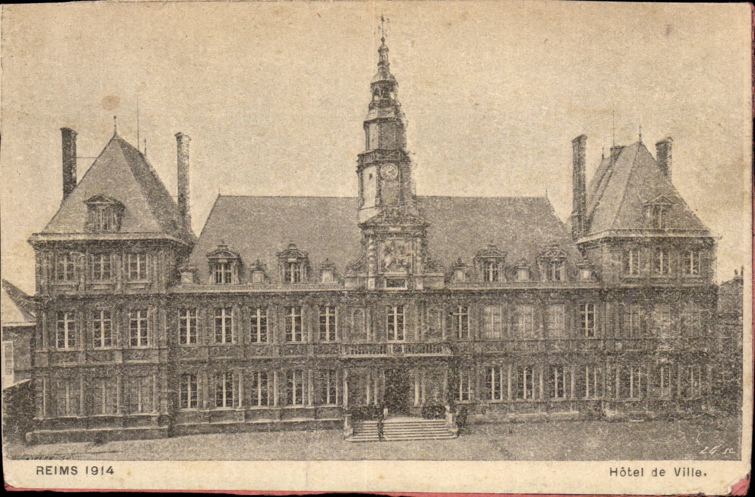 Reims CPA Town hall 1914