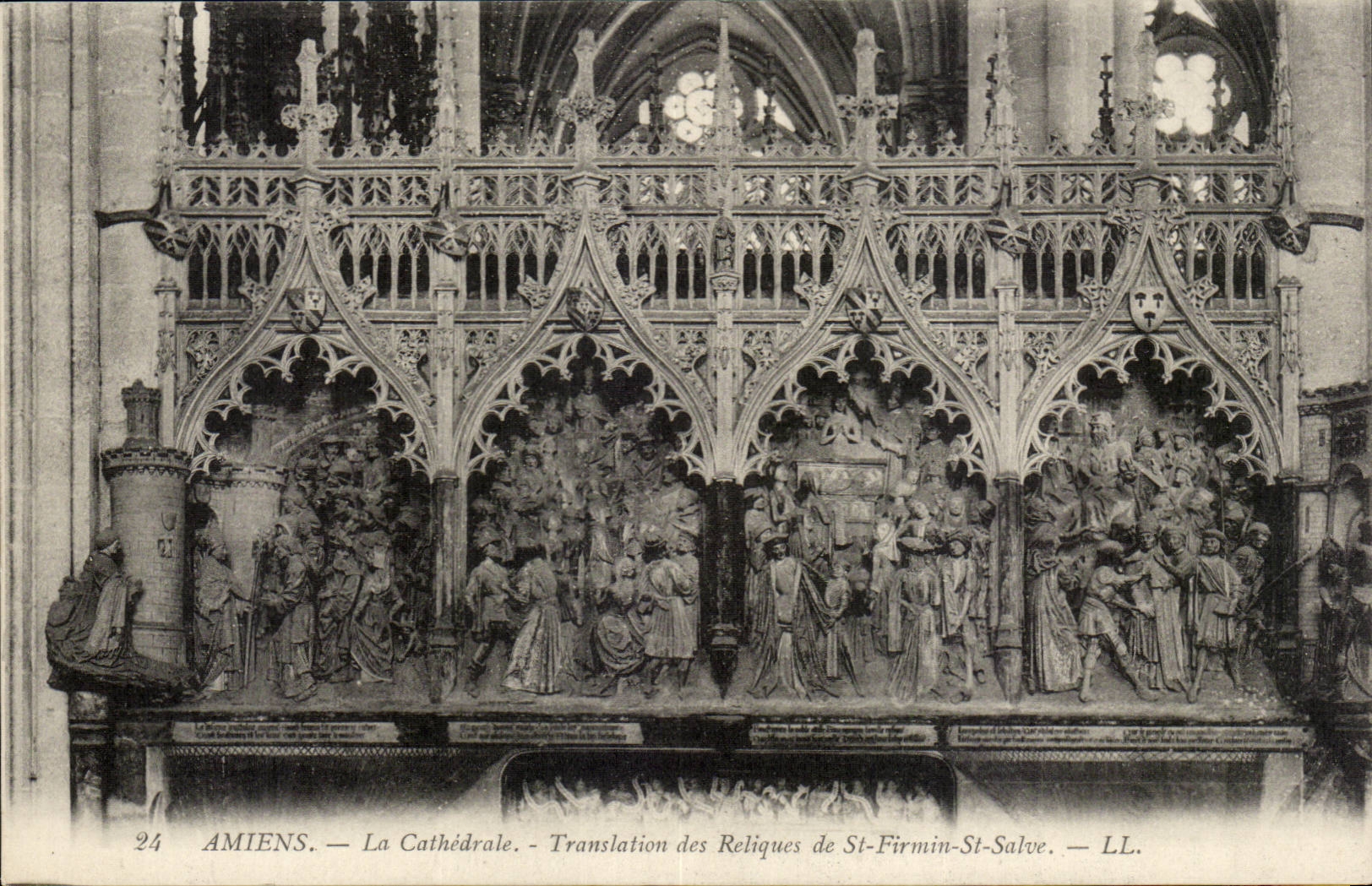 Amiens CPA the cathedral Translation of the relics of St Firmin St Salvo