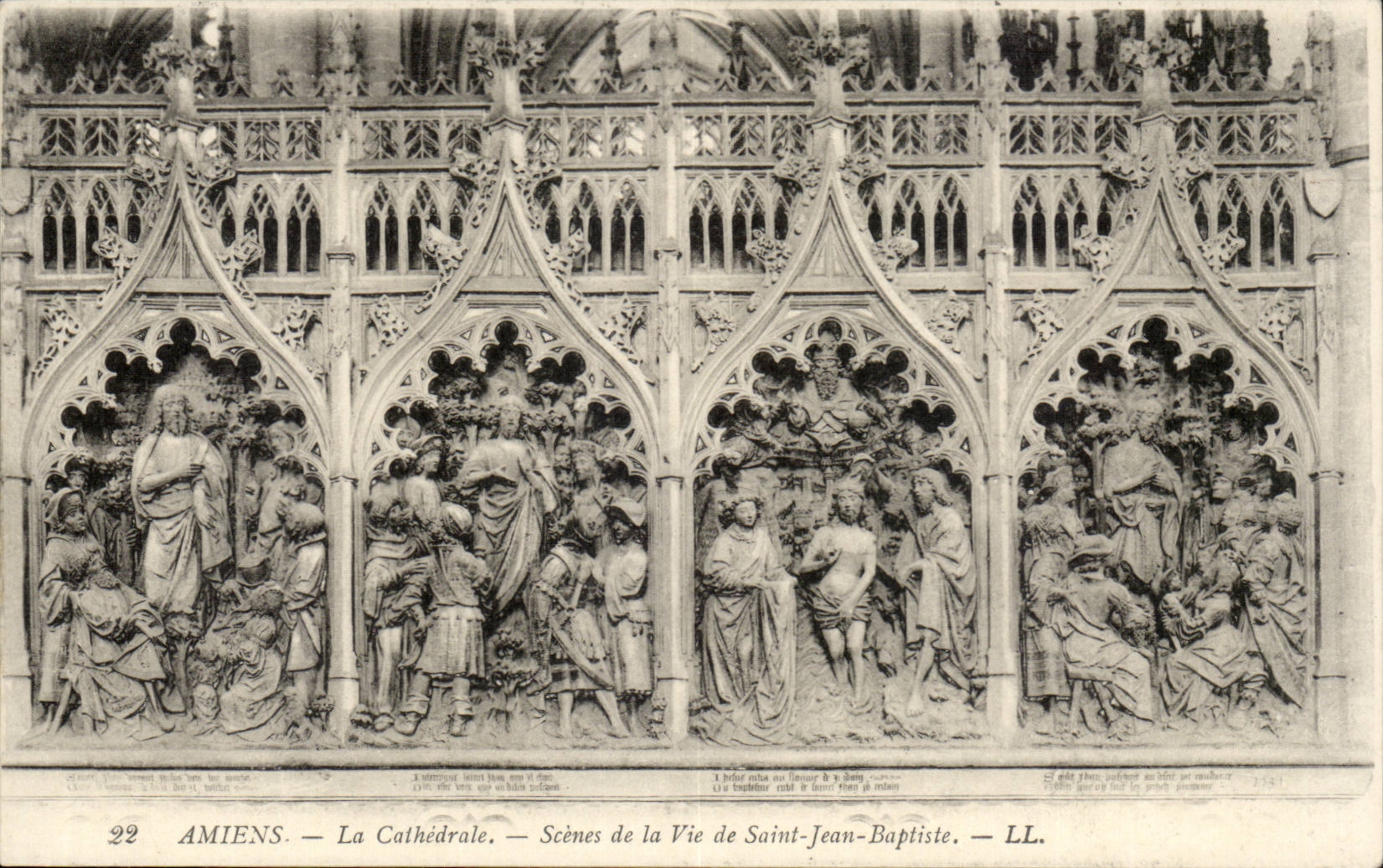 Amiens CPA the cathedral Scenes of the life of Saint Jean Baptiste