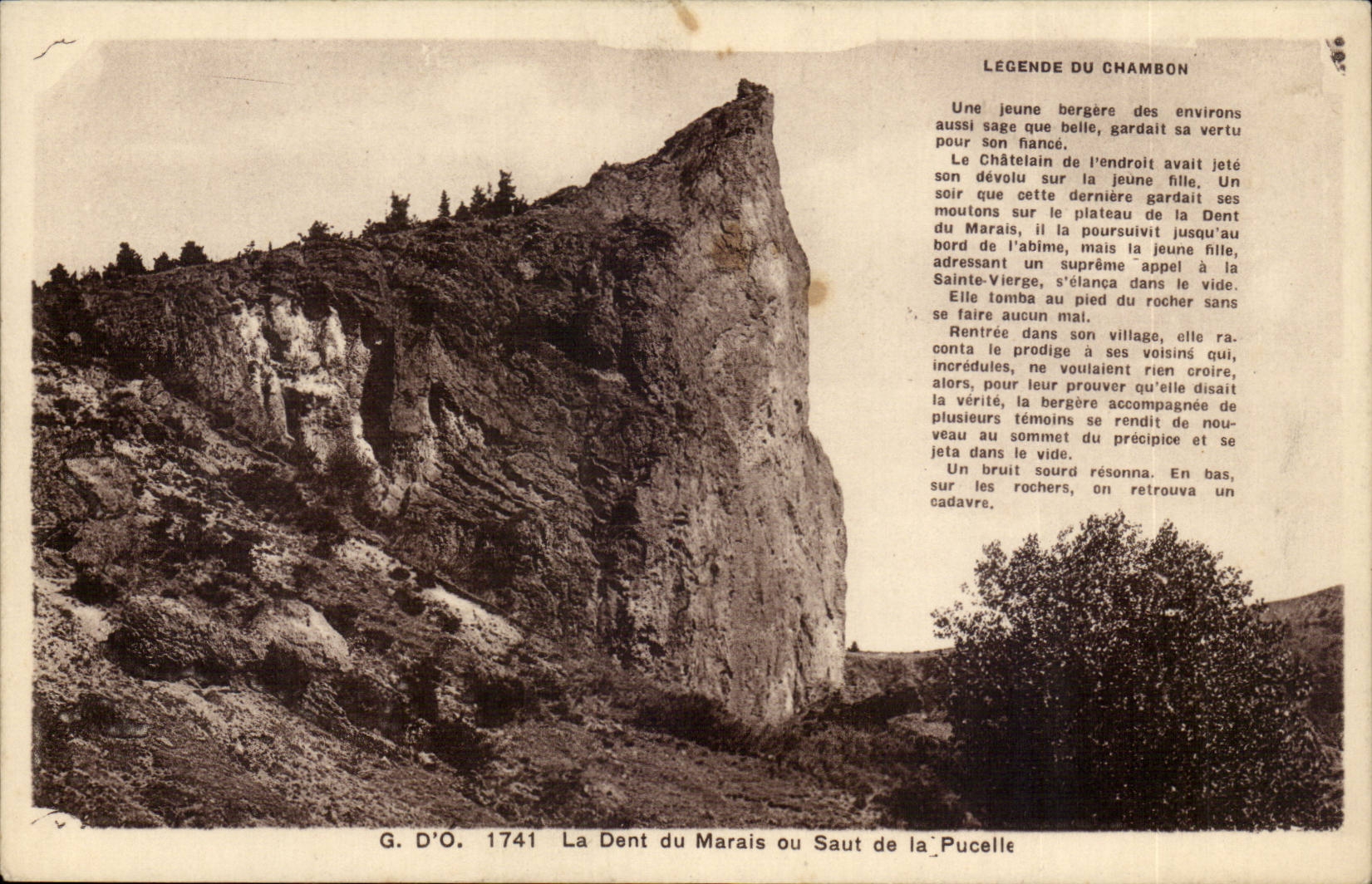 The tooth of the Marsh or Jump of the Virgin - CPA