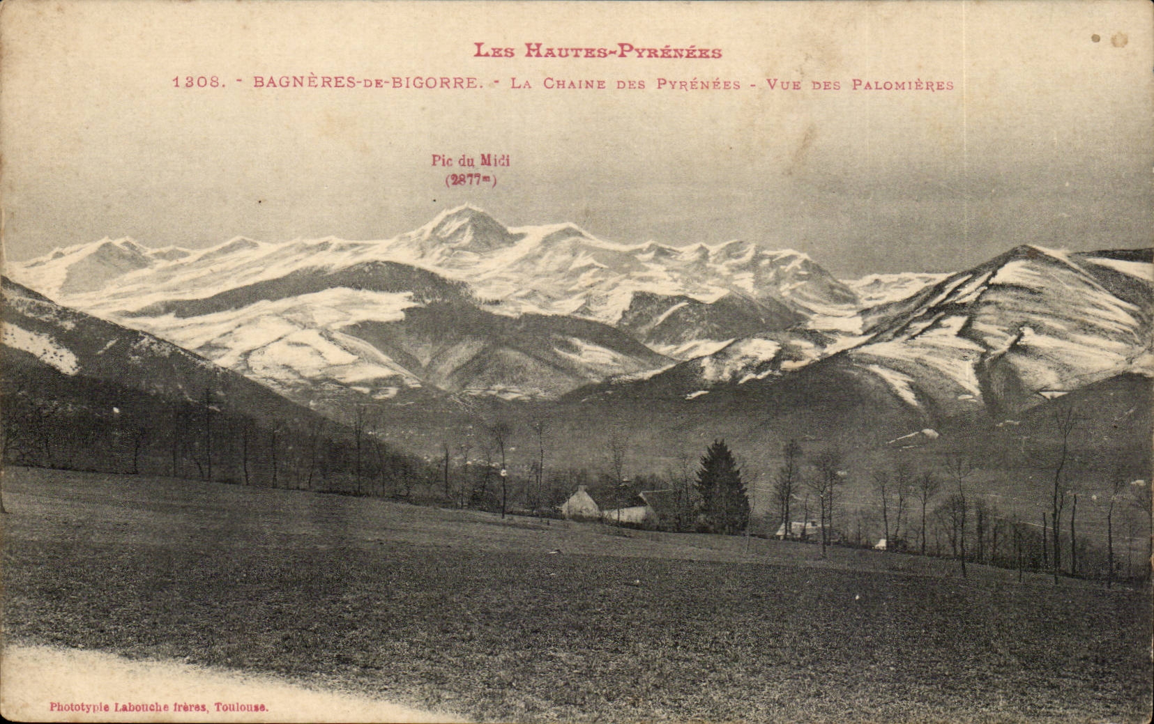 Bagneres de Bigorre - the Chain of the Pyrenees - Sight of Palomieres CPA