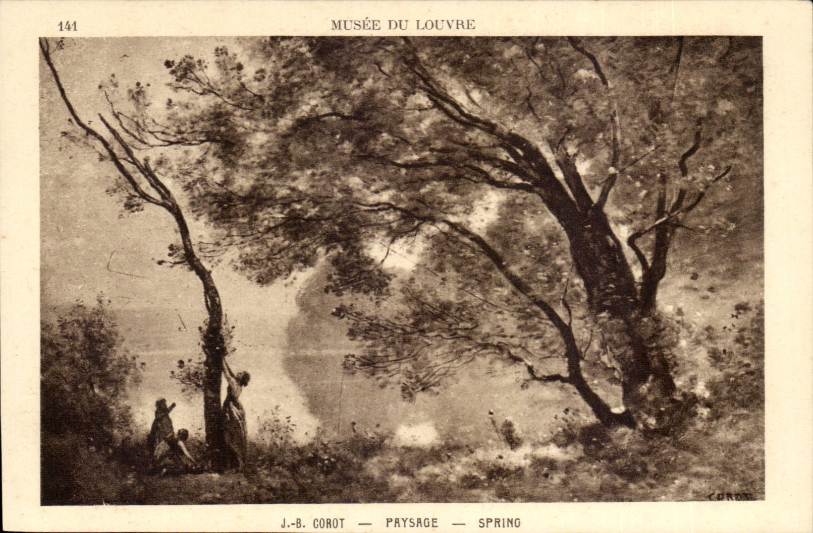 Paris 1 - Musee du Louvre - Corot - Paysage - Spring CPA 