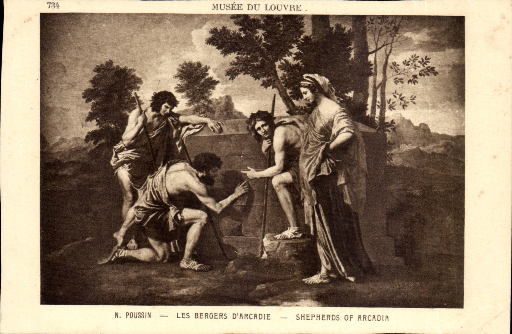 Paris 1 - Musee du Louvre - Poussin - Les Bergers d'Arcadie - Shepards CPA 