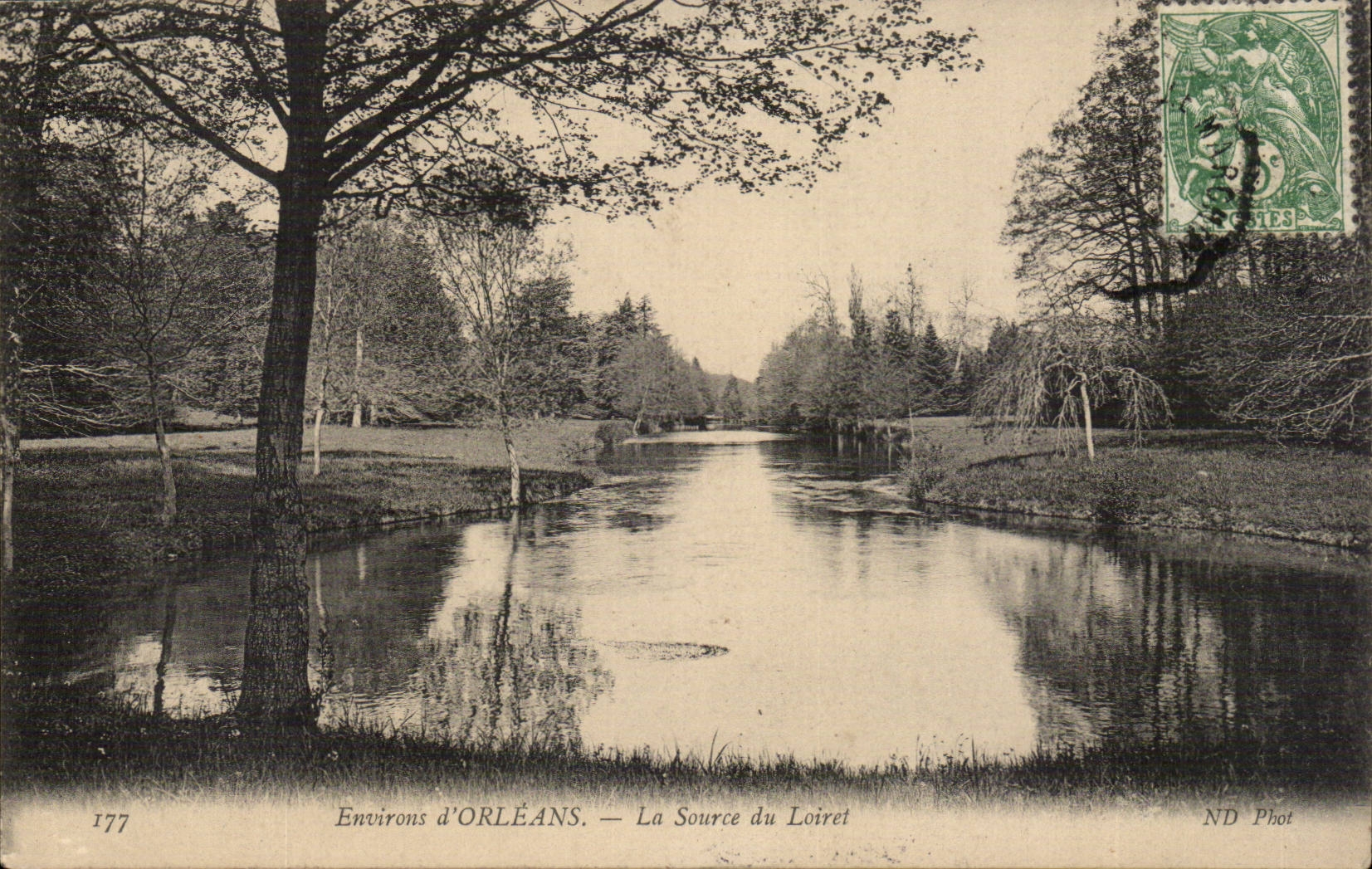 Surroundings of Orleans CPA the source of Loiret