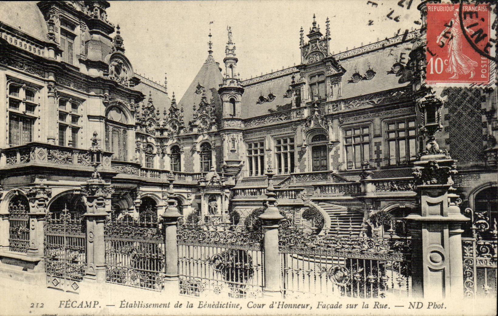 Fecamp CPA Benedictine Front der Museum Front auf dem Strasse Hauptleitungshof