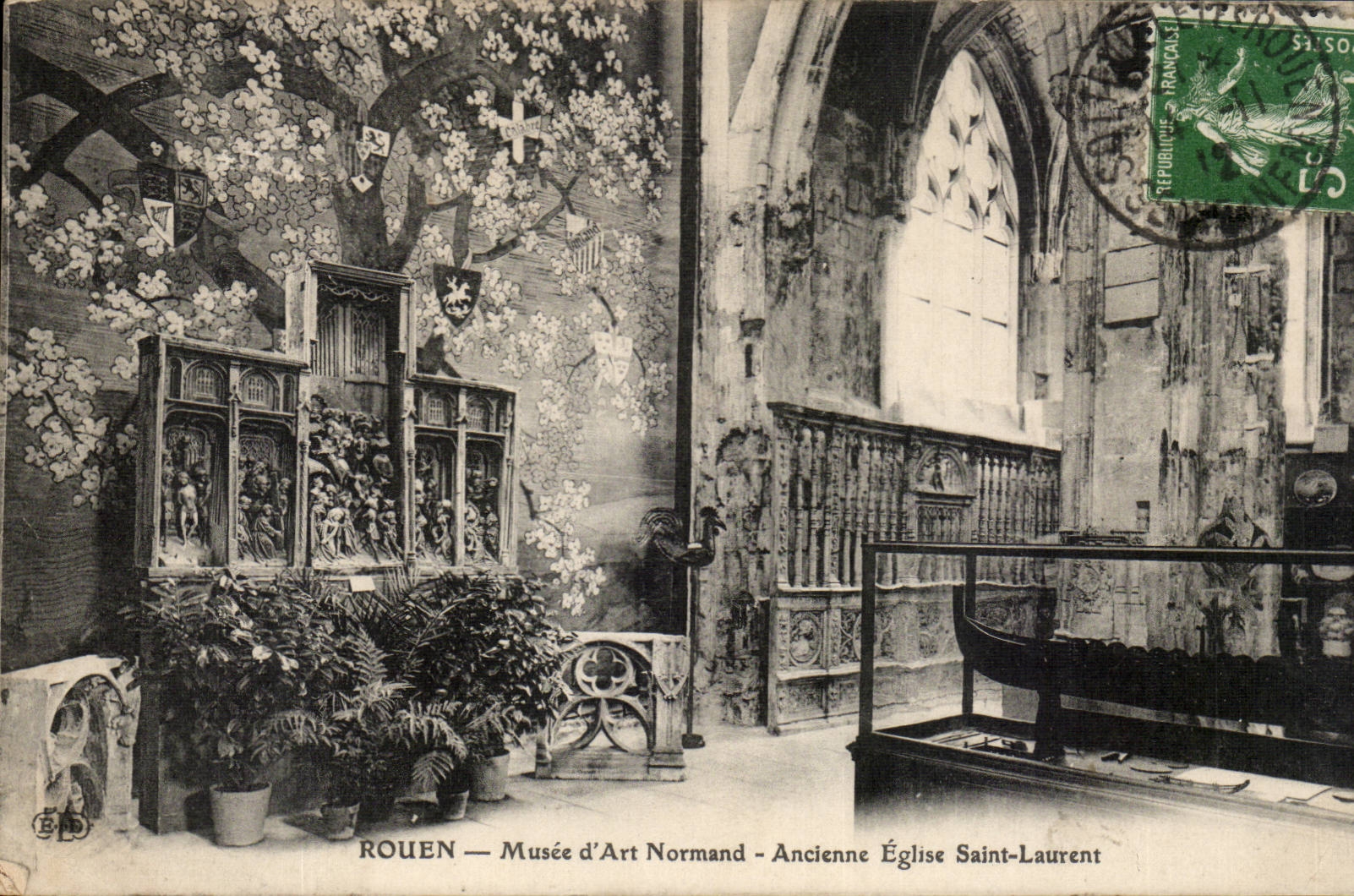 Rouen CPA Museum of Norman art Old Saint Laurent church