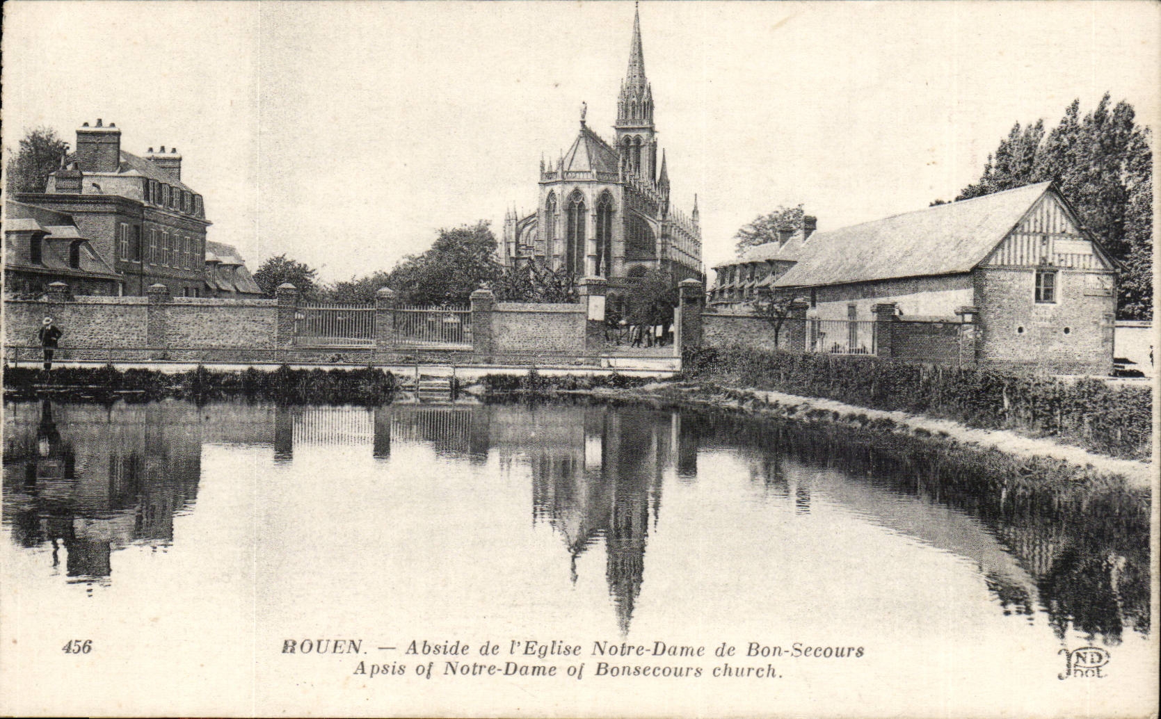 Rouen CPA Apse of the church Notre Dame de Bonsecours