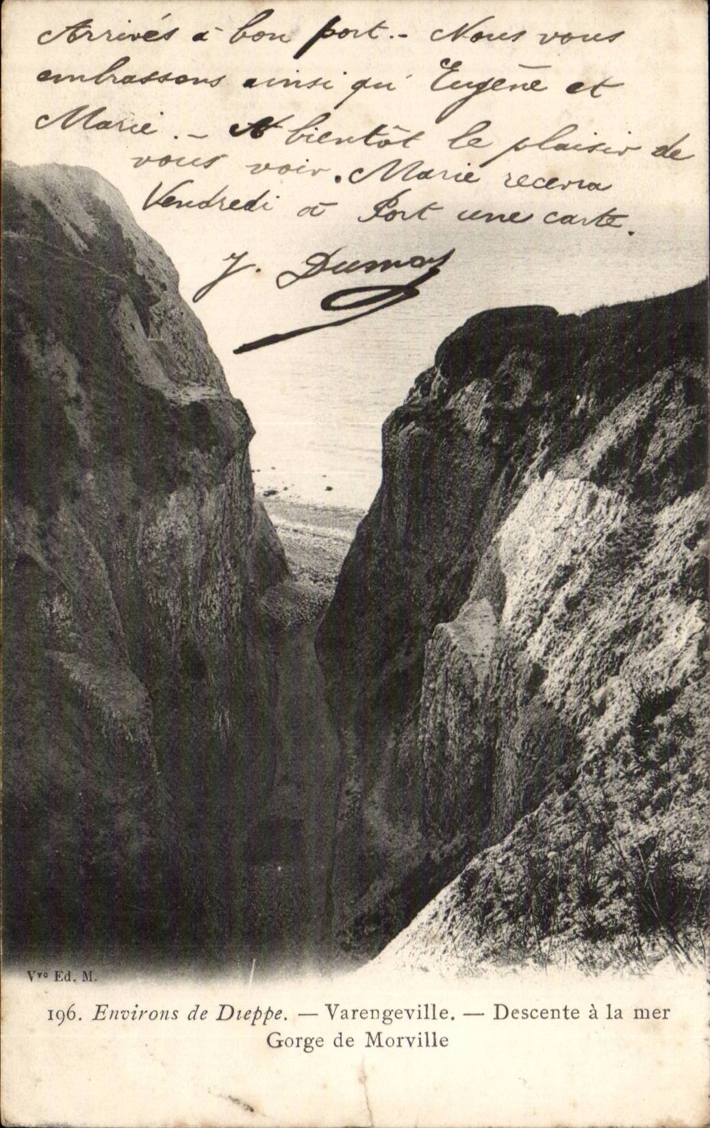 Umlagerungen von Dieppe CPA Varengeville Descente mit dem Meer sattigen sich mit Morville