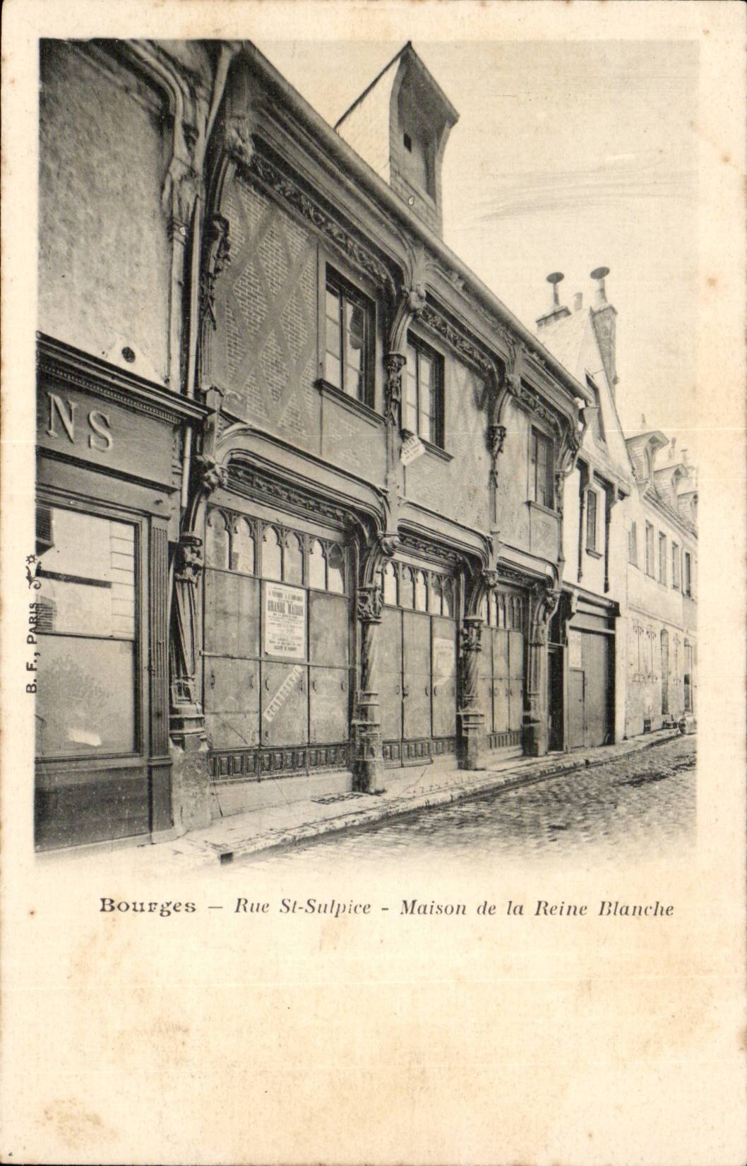 Strasse S tSulpice Haus Bourges-CPA der weissen Konigin