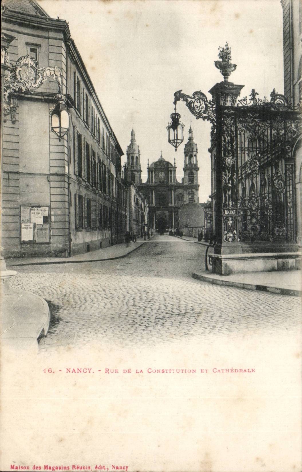 Nancy CPA Rue de la Consitution et cathedrale