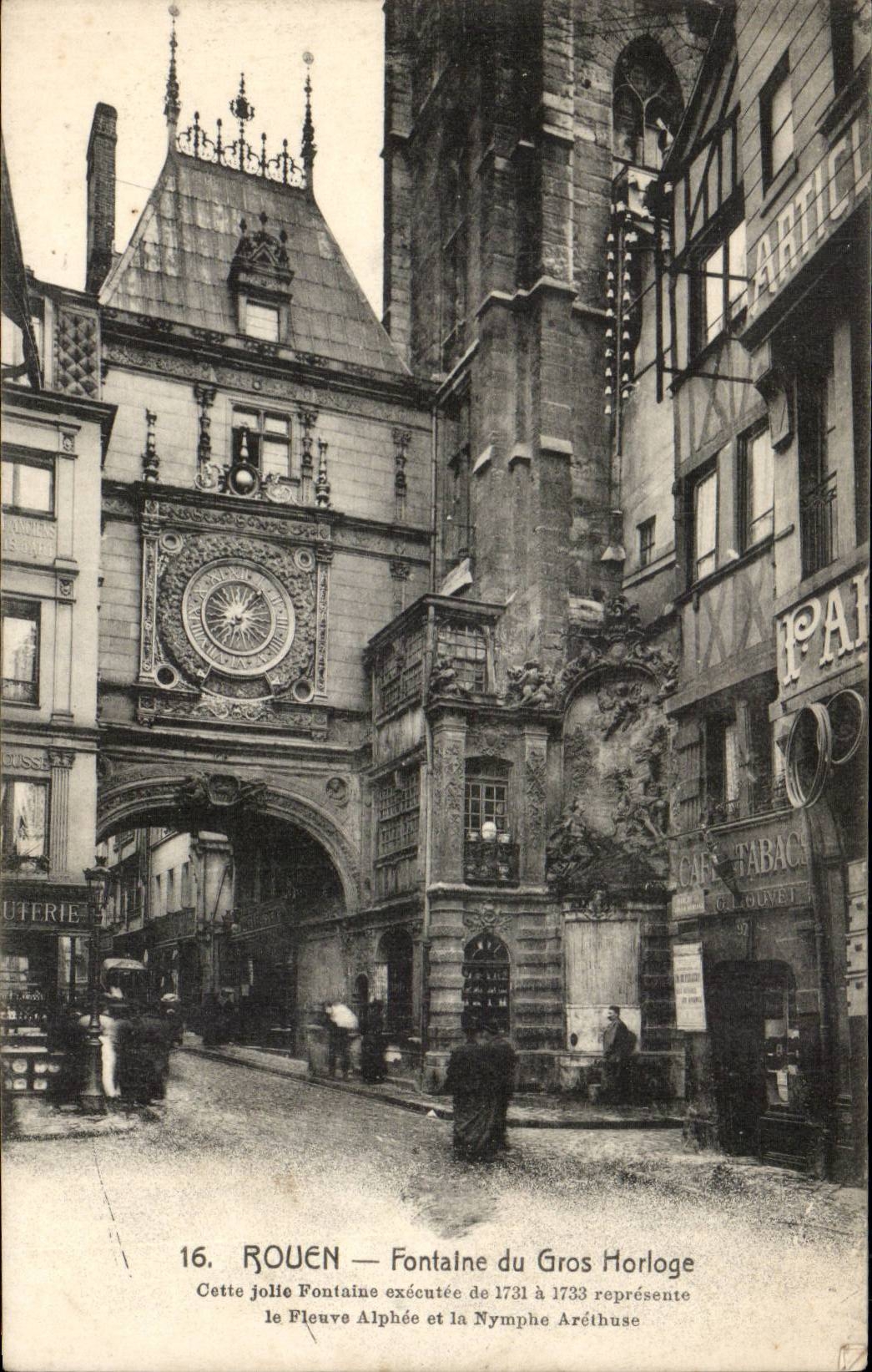 Rouen CPA Fountain of the large clock