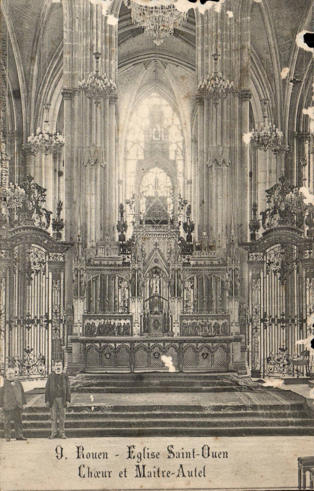 Rouen CPA Church Saint Low Ouen Chorus and main furnace bridge