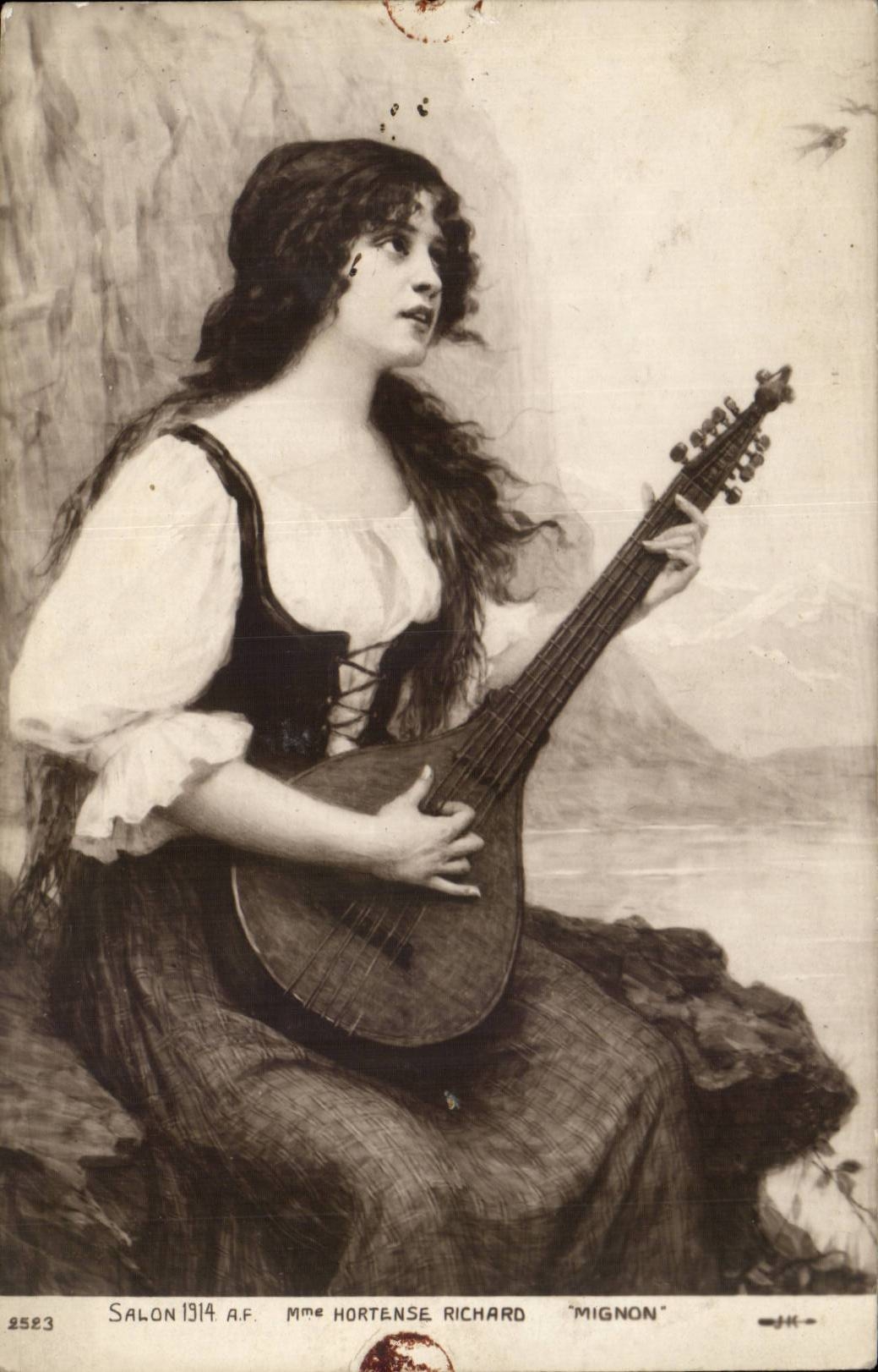 SAlon de 1914 CPA Mme Hortense Richard Mignon 