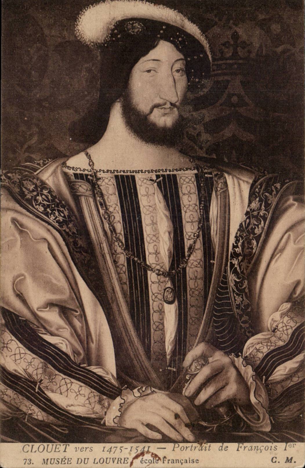 Clouet Portrait de Francois 1er Musee du Louvre