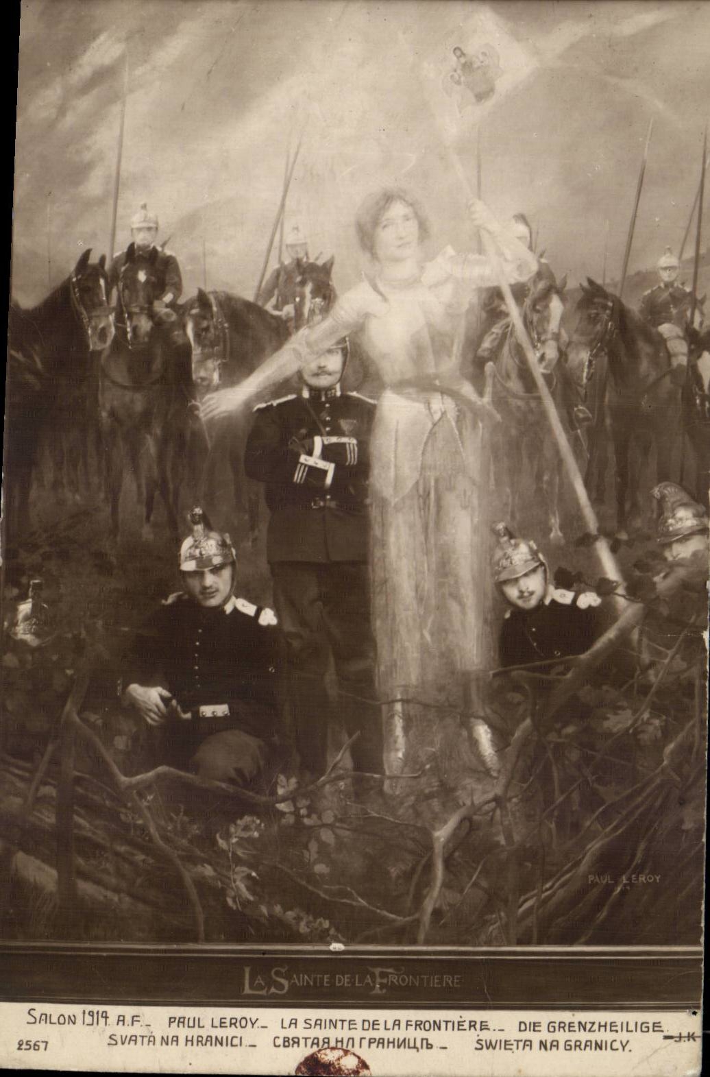 SAlon 1914 Paul Leroy Sainte de la Frontiere CPA