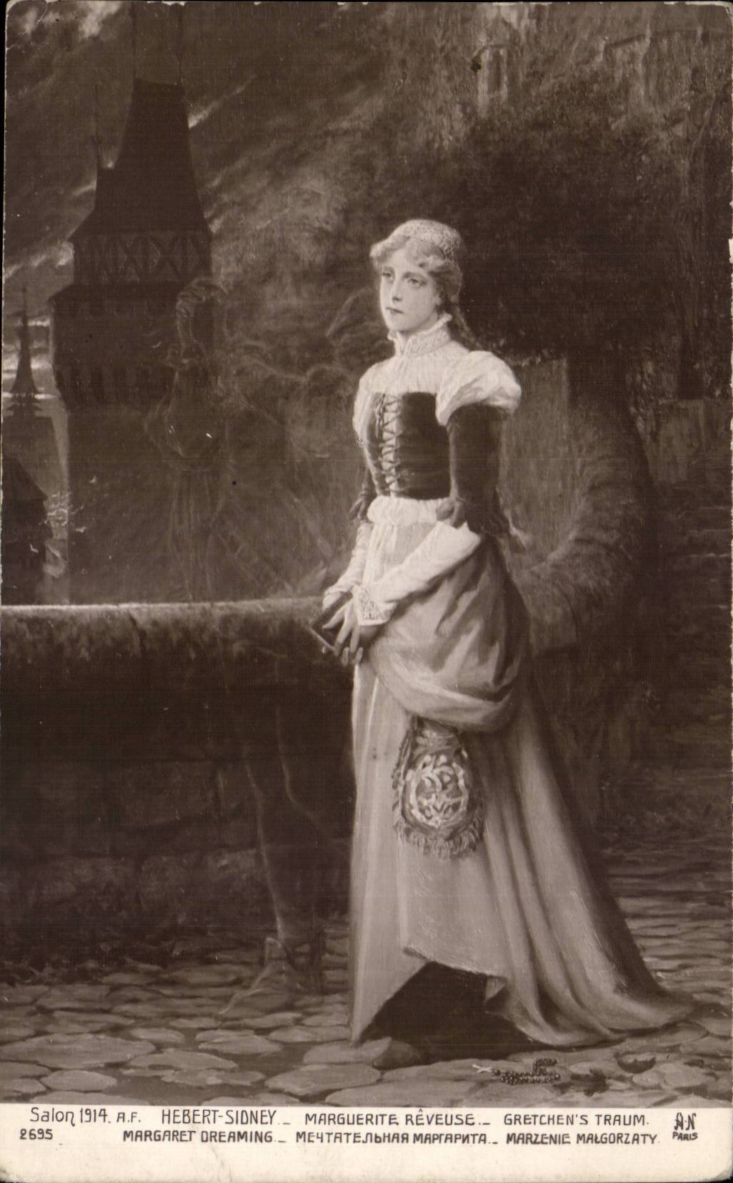 SAlon 1914 Hebert Sidney Marguerite Reveuse CPA 