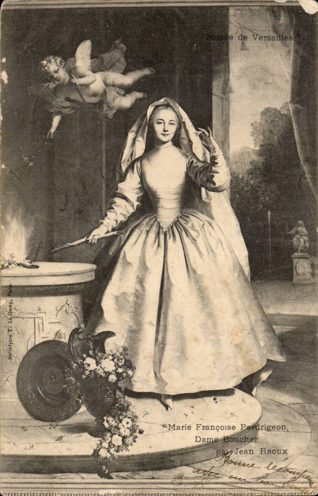 CPA Marie Francoise Perdrigeon DAme Boucher par Jean Raoux