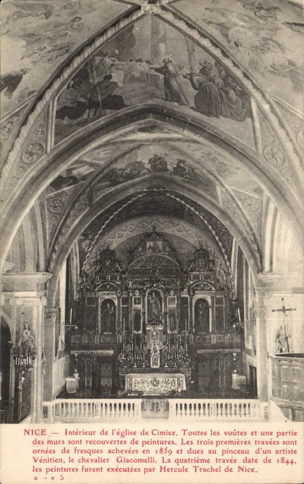 Nettes - Innenraum der Kirche von Cimiez - CPA