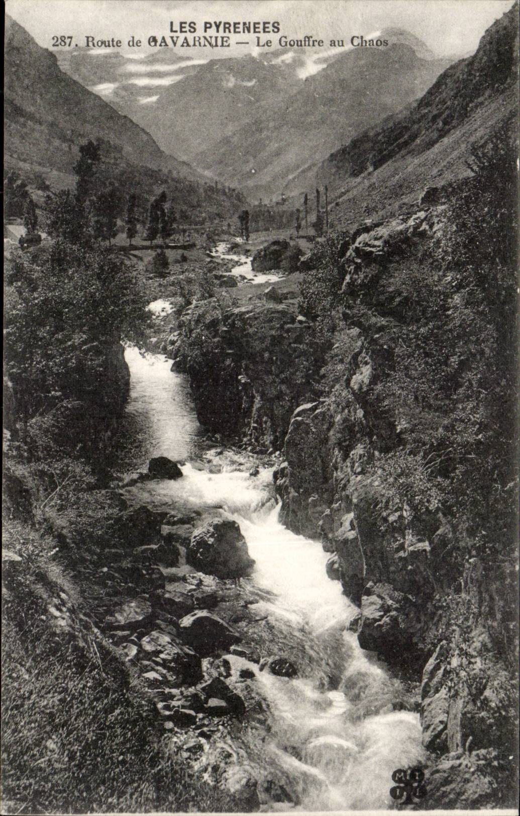 Gavarnie - Road of Gavarnie - the Pit with Chaos - CPA