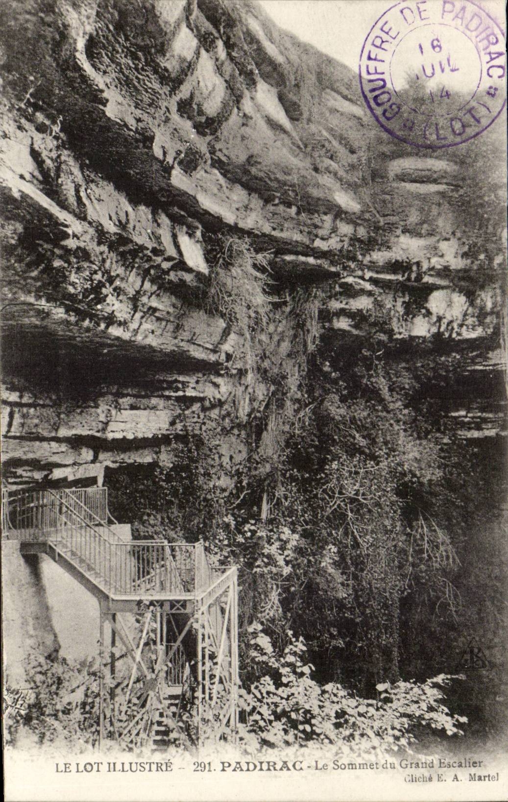 Padirac - Le Sommet du Grand Escalier - CPA