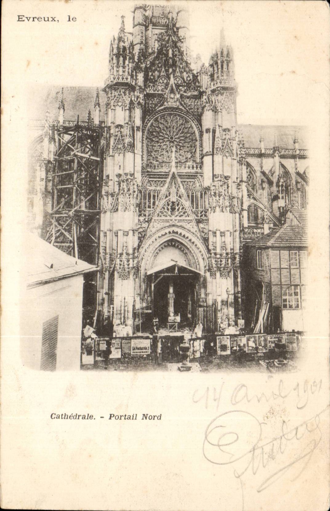evreux - Kathedrale - Nordgatter - CPA