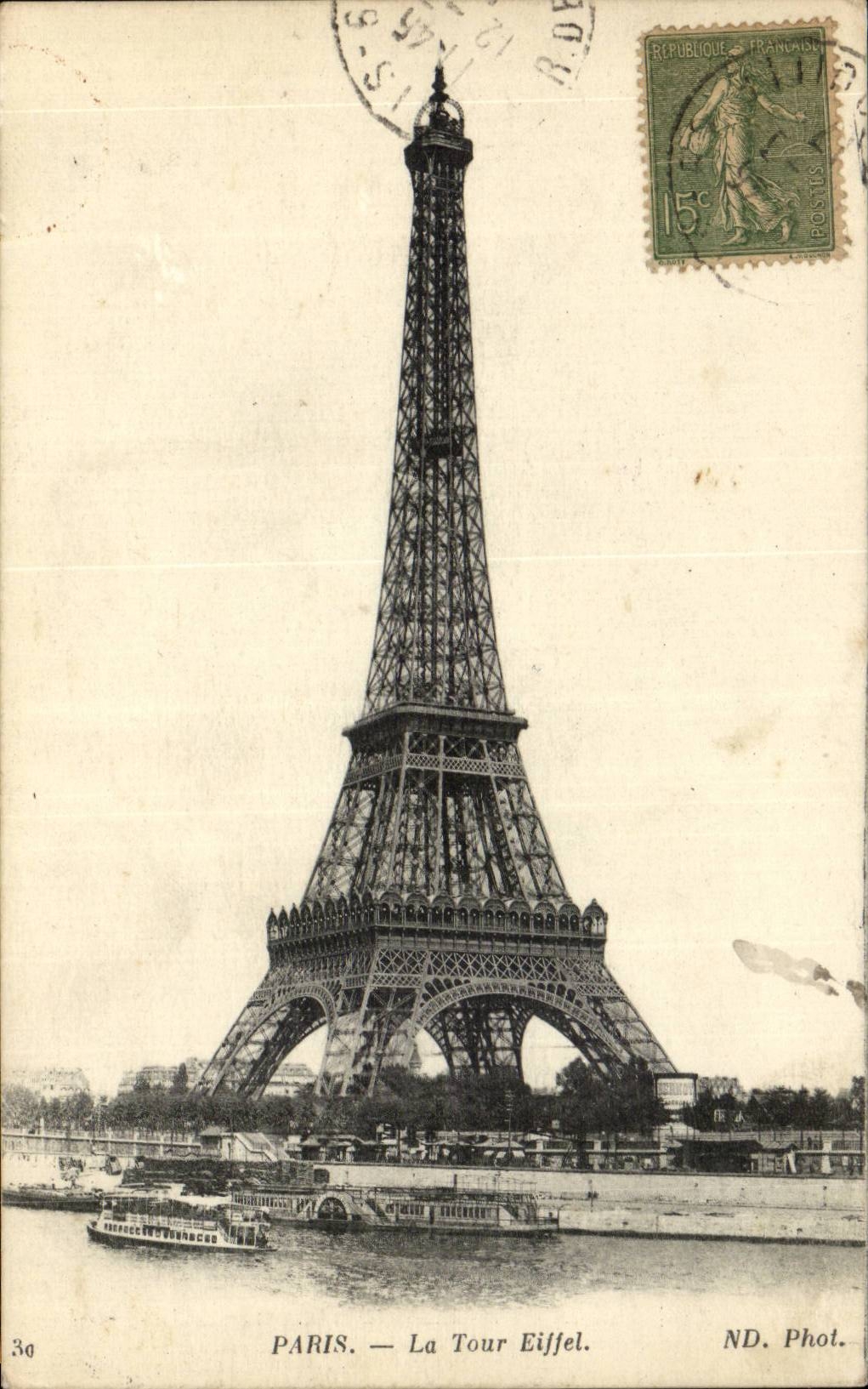 Paris 7 - The Eiffel Tower - CPA