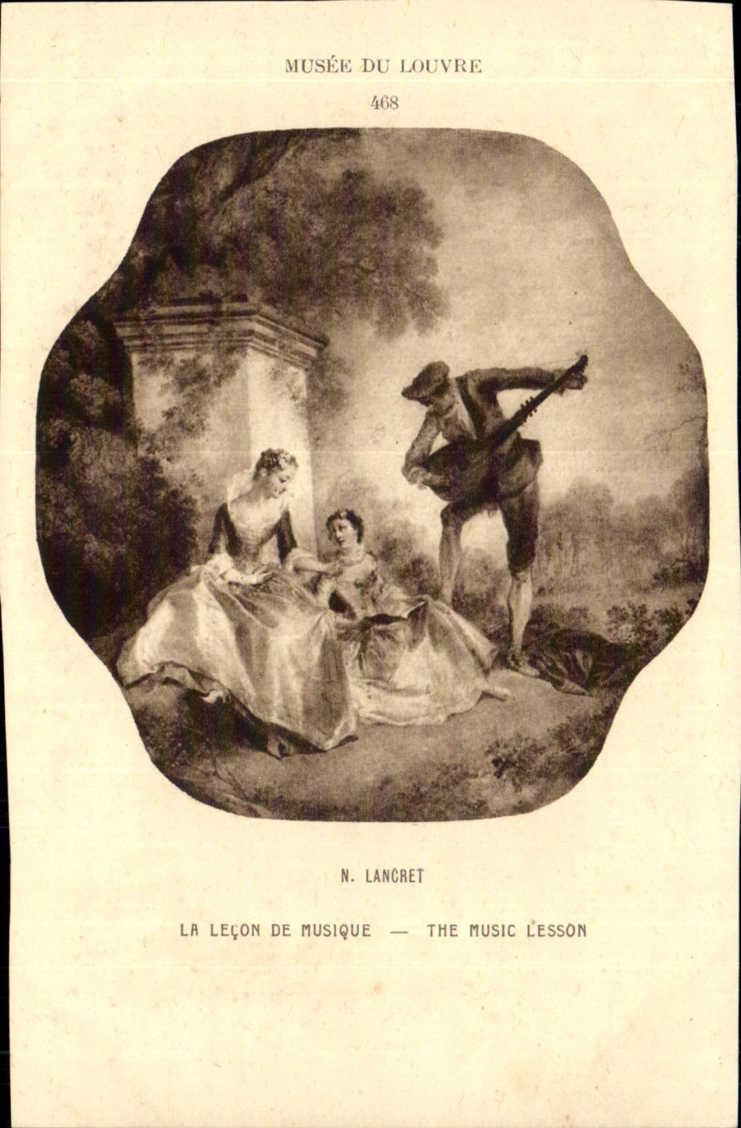Paris 1 - Musee du Louvre - La Lecon de Musique - The Music Lesson - CPA 