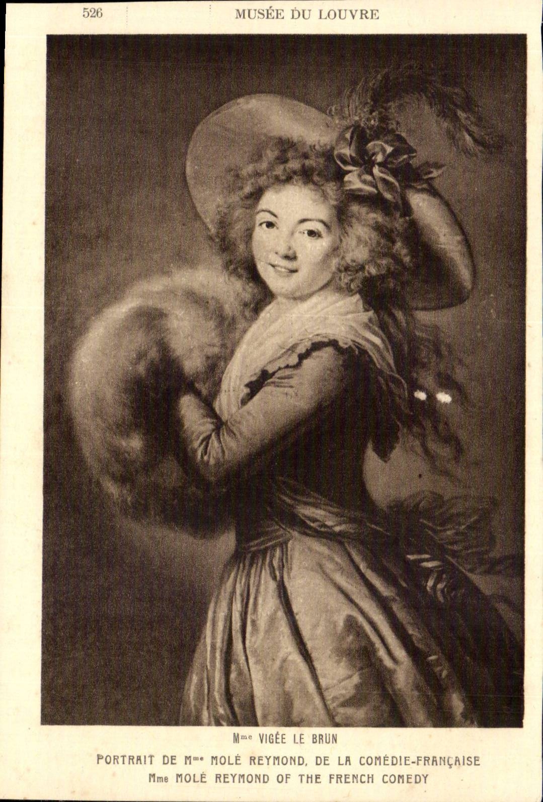 Paris 1 - Musee du Louvre - Vigee Le Brun - Portrait de Mole Reymond de la Comedie Francaise - CPA 