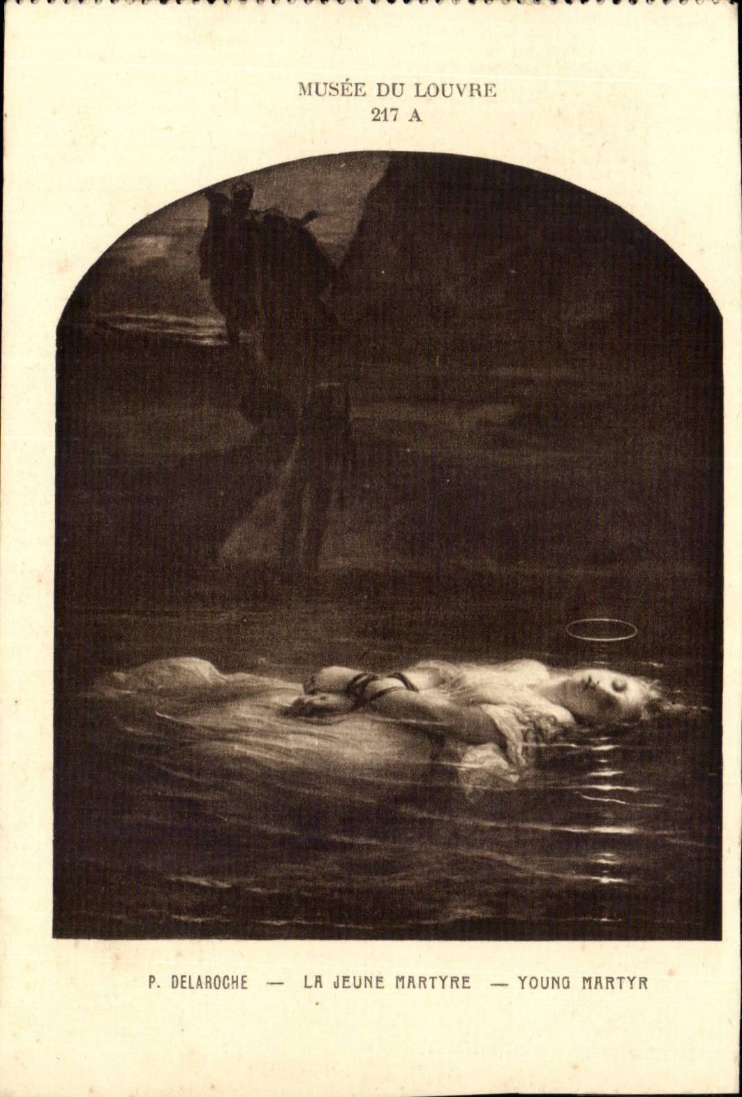 Paris 1 - Musee du Louvre - Delaroche La Jeune Martyre - Young Martyr - CPA 