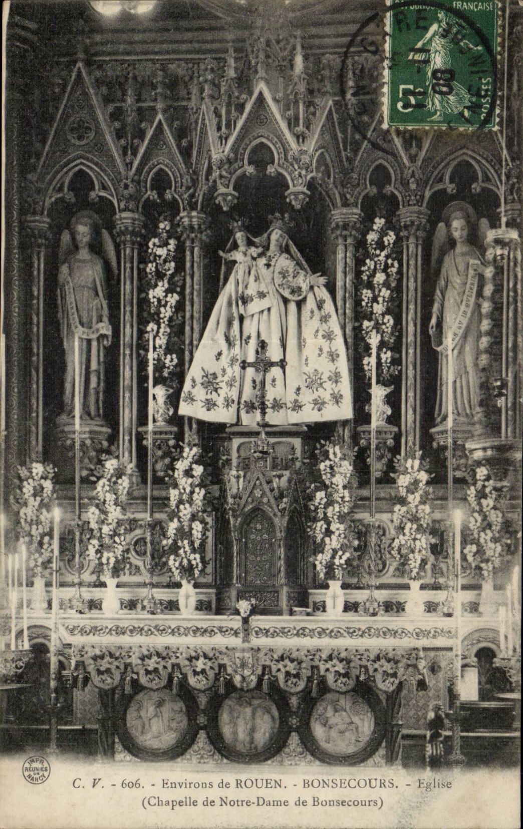 Surroundings of Rouen Consecours CPA Church (vault of Notre Dame of bonsecours)