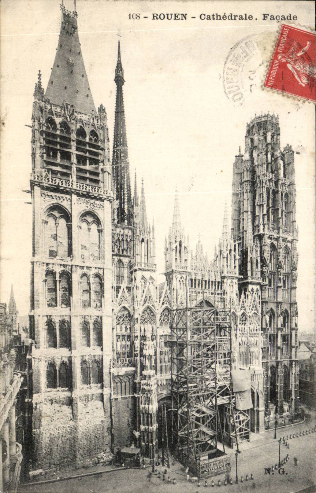 Rouen CPA Cathedral Frontage