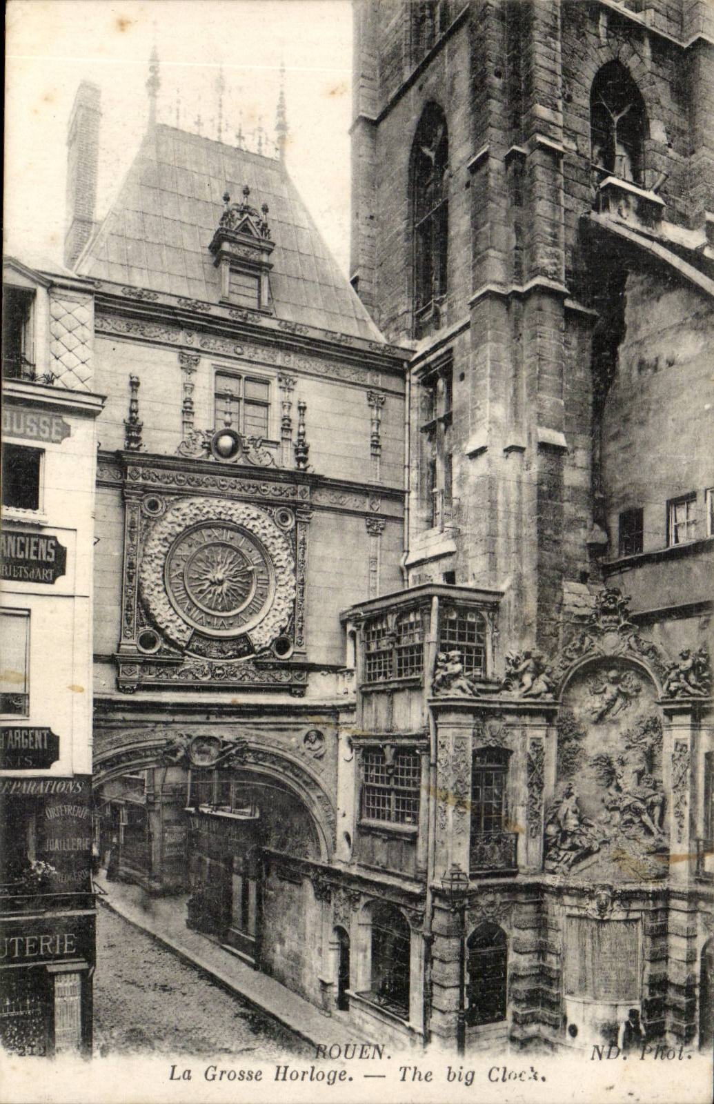 Rouen CPA Cathedral the large clock