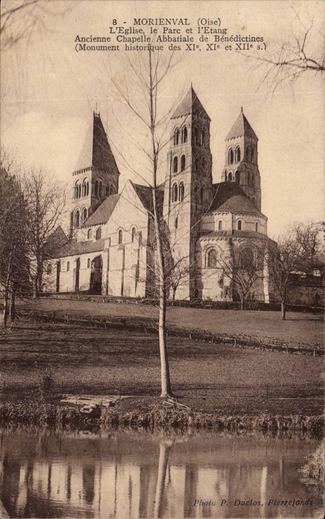 Morienval - the Church the Park and the Pond - CPA