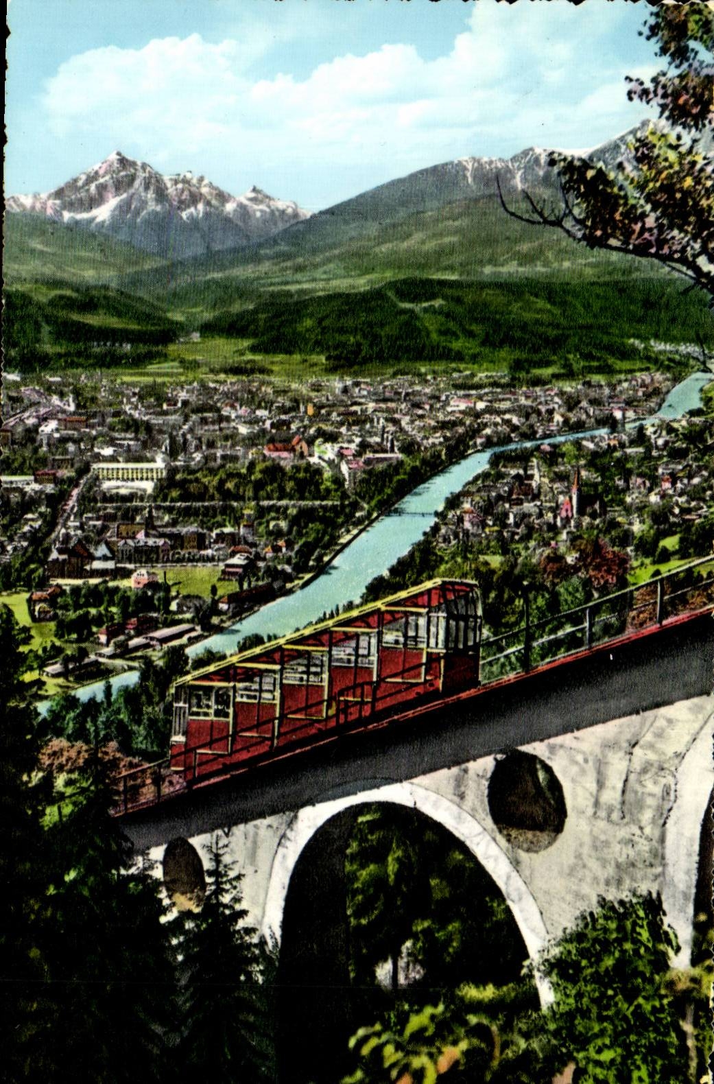 Austriche - Austria - Innsbruck gegen Sueden put Series 2719m und Hungerburgbahn - CPA