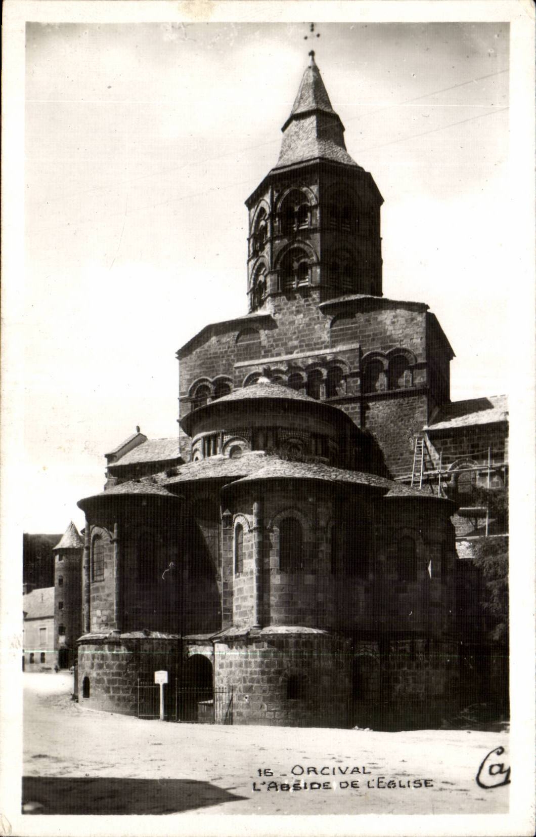 CPA Orcival CPA the apse of the church