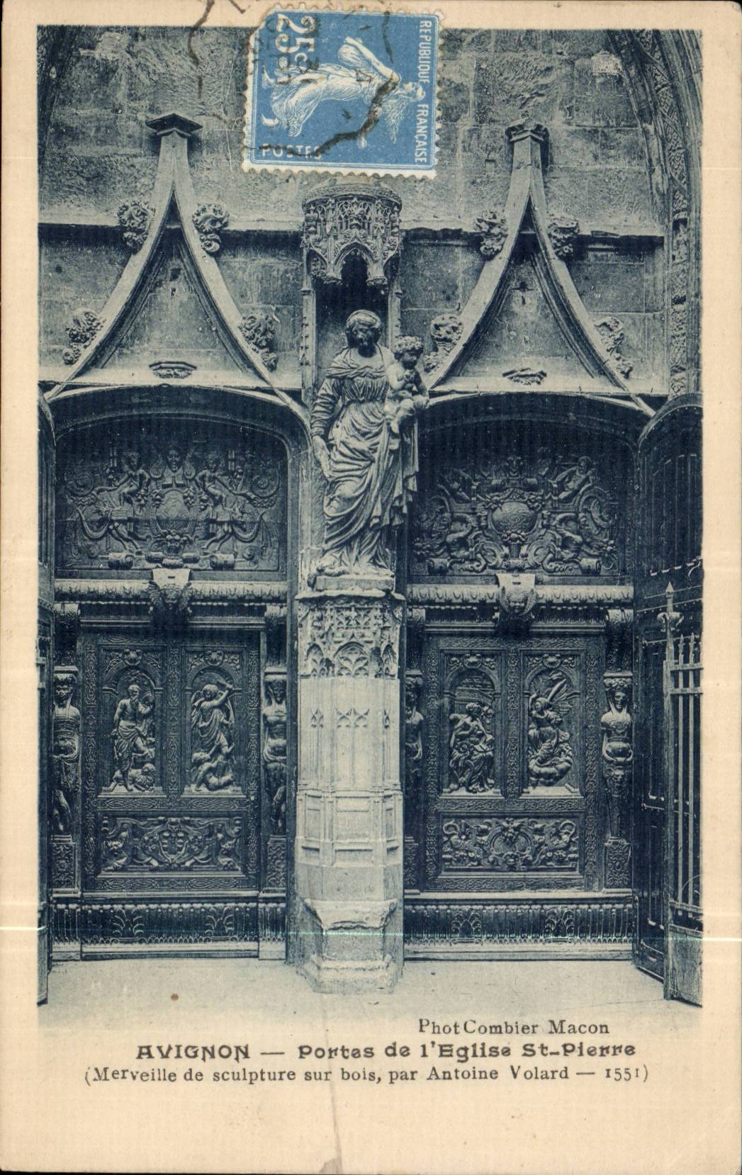 Avignon CPA Gates of the church St Pierre